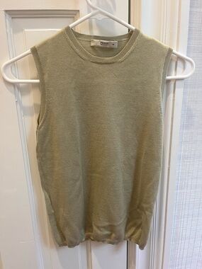 Prada Sleeveless Knit Tank in Light Sage